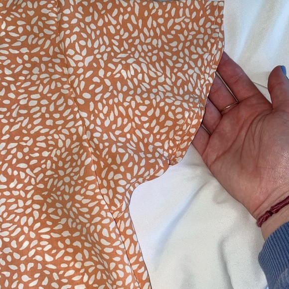 Orange and White Flowing Dress - Picture 3 of 6